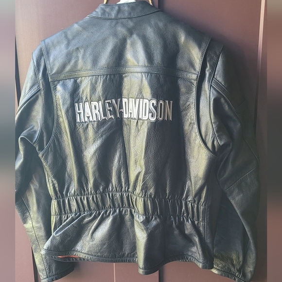 Vintage Womens SM Harley Davidson‎ leather jacket with Embroidery Biker Jacket - Picture 8 of 16